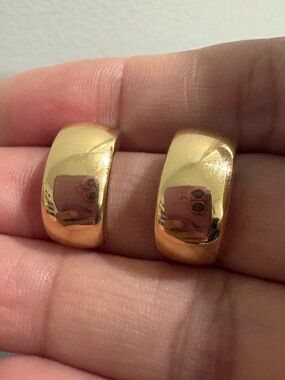 K18 18K Japan Real Gold Earrings